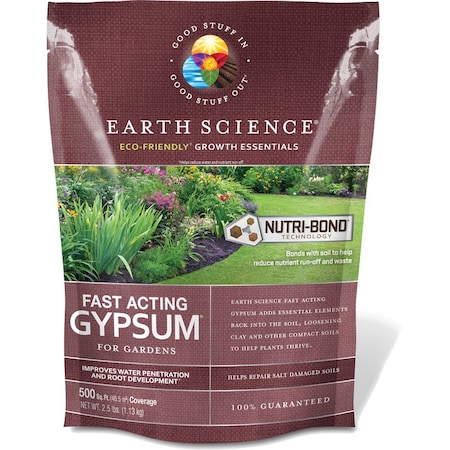 Earth Science Earth Science Growth Essentials Garden Gypsum 500 sq ft 2.5 lb 12132-6